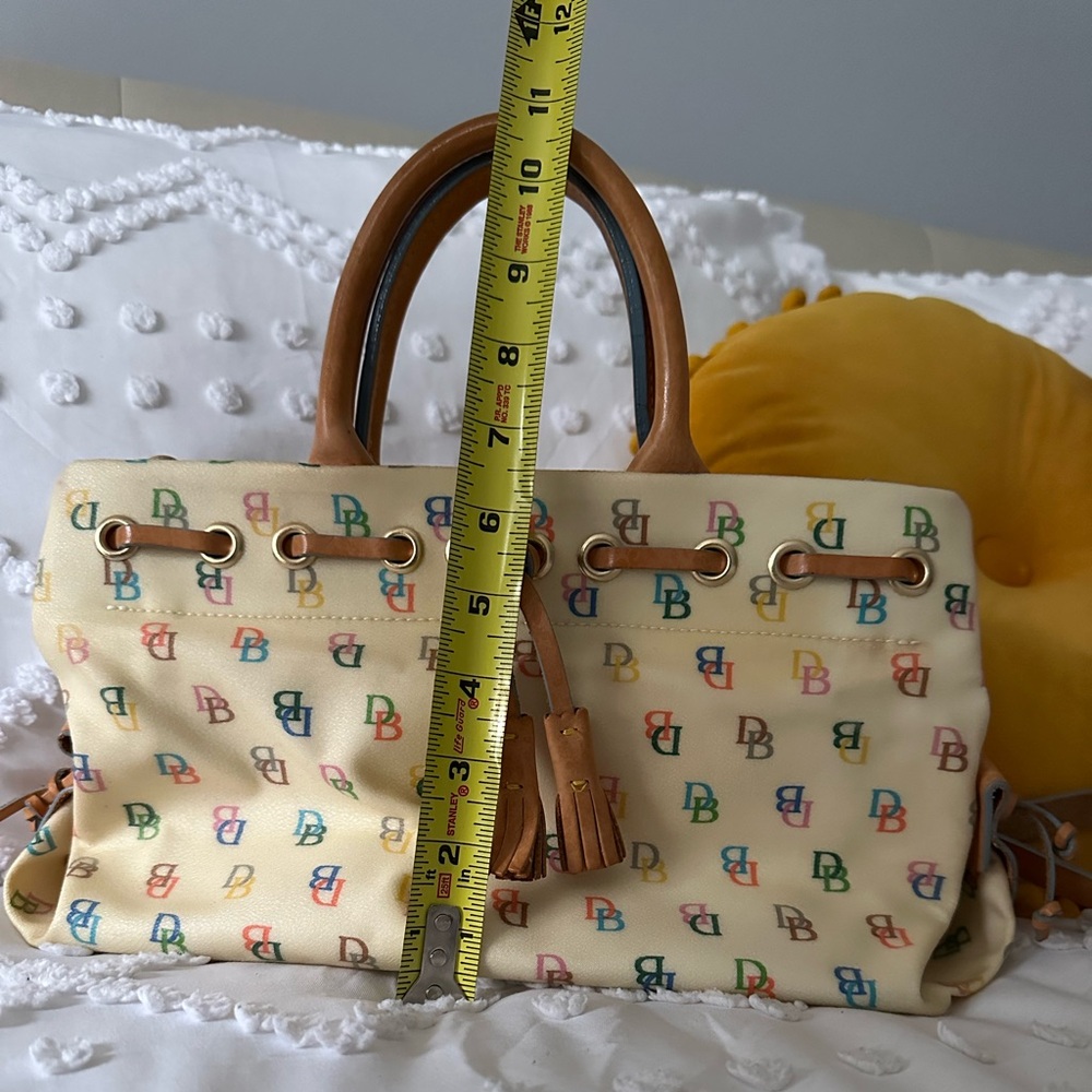 Dooney & Bourke Vintage Satchel with Multicolor Logo - Picture 3 of 6